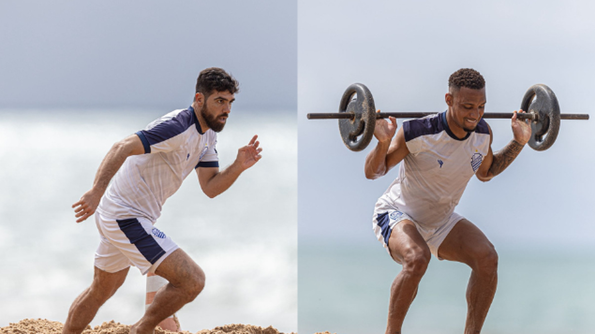 CSA realiza atividade física na praia de Jatiúca antes de enfrentar o ASA