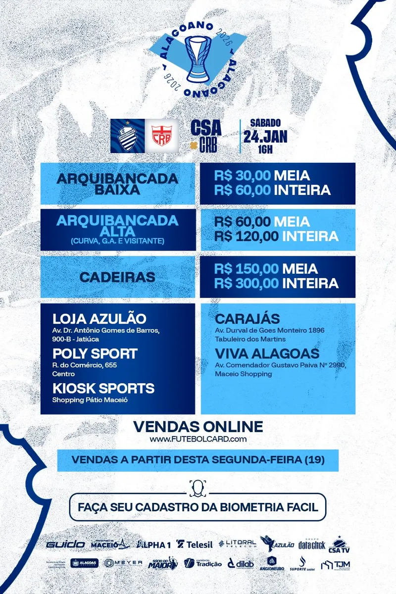 CSA recua após críticas e apaga post sobre preços de ingressos do clássico contra o CRB