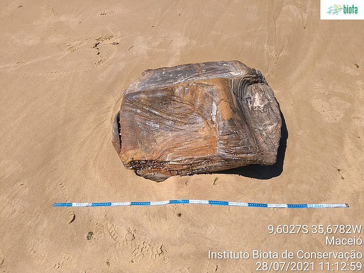 Novos fardos de borracha são encontrados em praia de Maceió