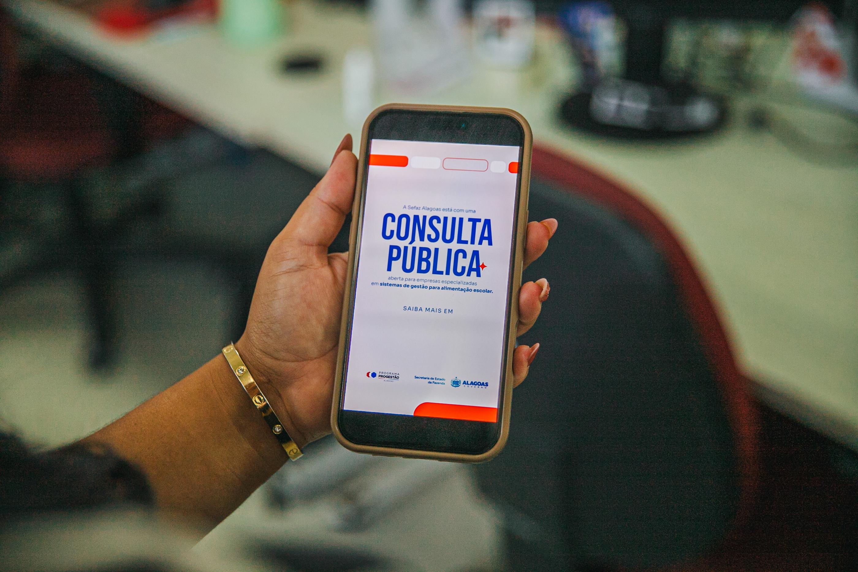 Governo de Alagoas lança consulta pública para gestão da merenda