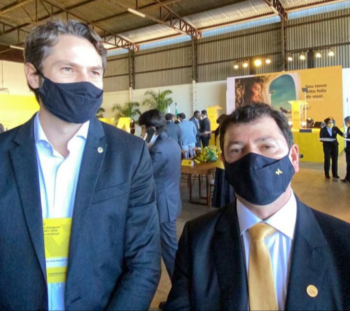 Pedro Vilela participa do primeiro voo da companhia aérea ITA Transportes Aéreos