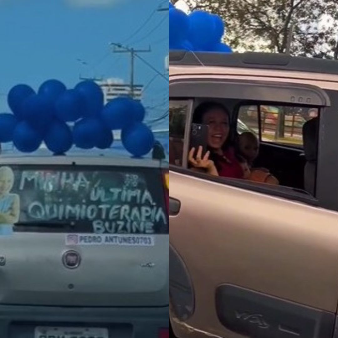 Vídeo: motoristas se emocionam com ida de criança à última sessão de quimioterapia em Maceió