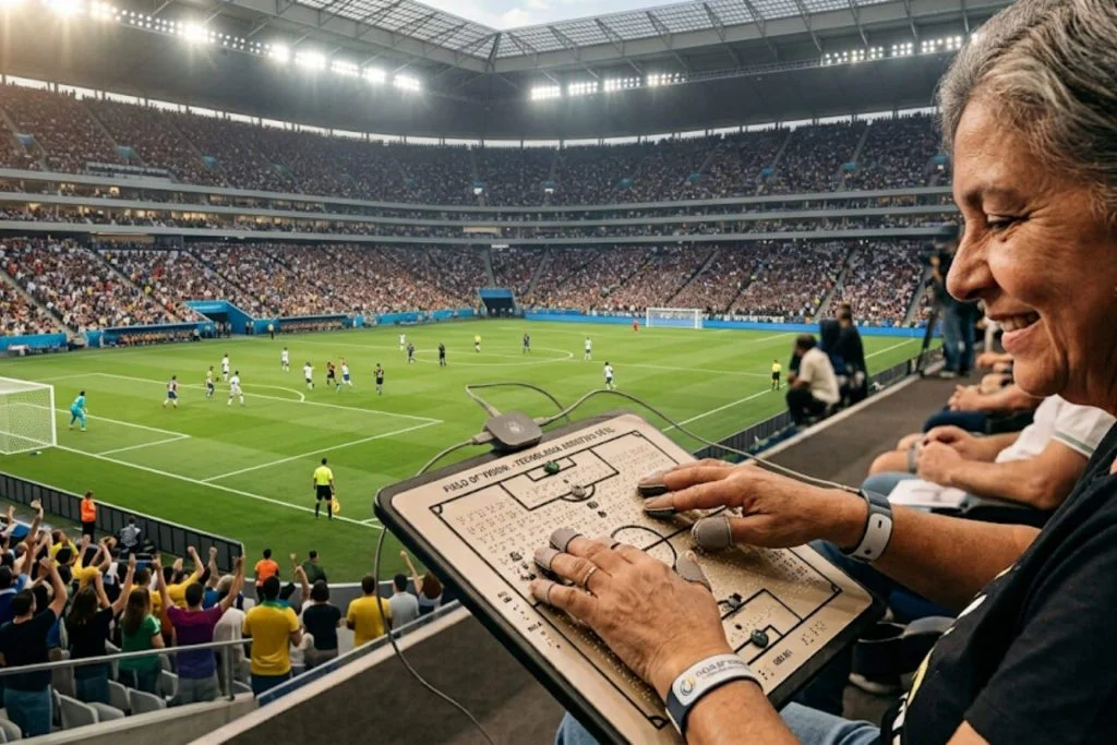 Inovação permite que pessoas com deficiência visual acompanhem futebol