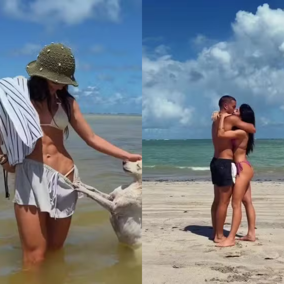 Jade Picon e André Lamoglia curtem viagem romântica em São Miguel dos Milagres