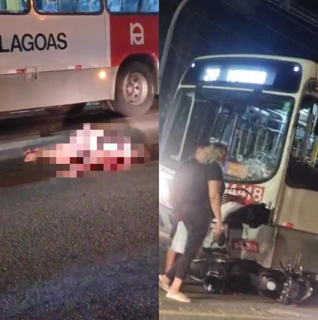 Motociclista morre após ser atingida por ônibus no Antares, em Maceió