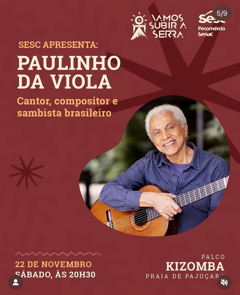 Paulinho da Viola, reggae, rock e diversidade: o que fazer em AL no fim de semana