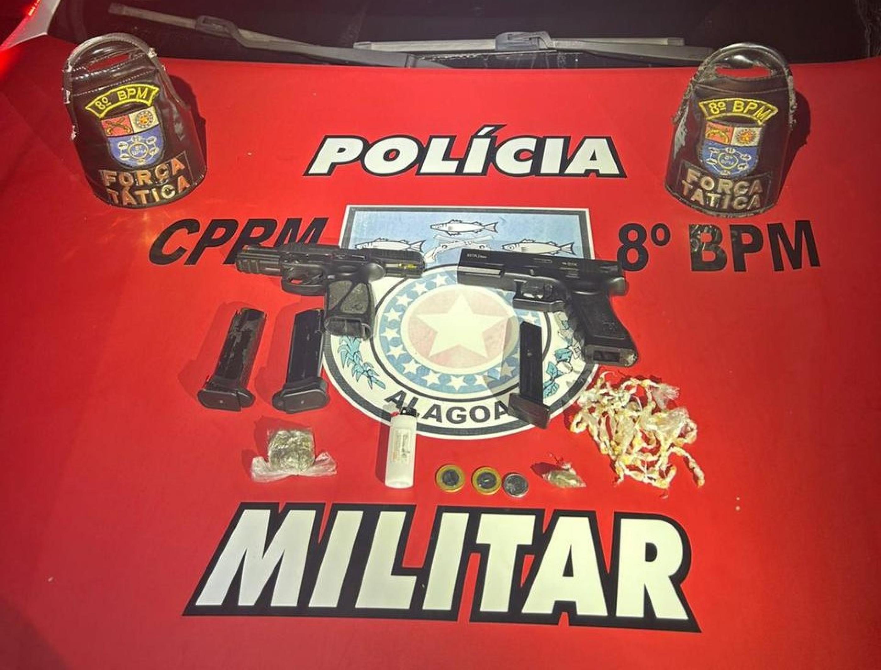 Polícia apreende armas, drogas e dinheiro em ações no interior de Alagoas
