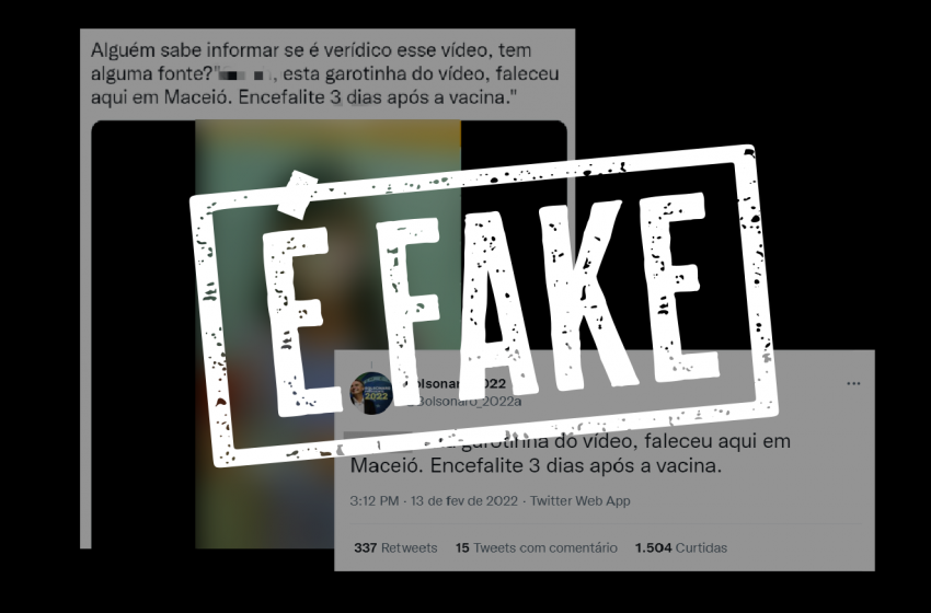 É falsa a informação de que criança de Maceió morreu após tomar vacina