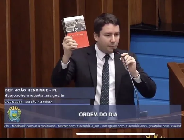 Deputado cita livro de Hitler no plenário da ALE de MS