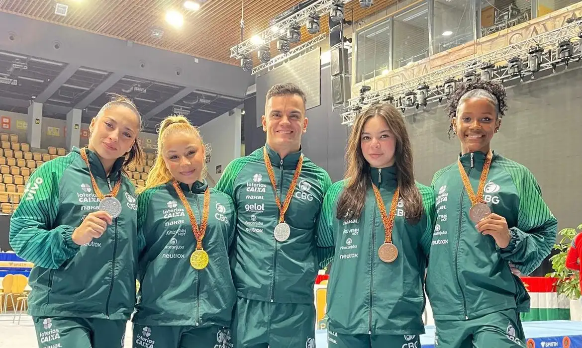 Brasil brilha na Hungria com cinco medalhas na ginástica artística