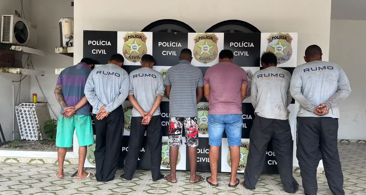 Sete homens são presos suspeitos de furtar trilhos de ferrovia em Girau do Ponciano
