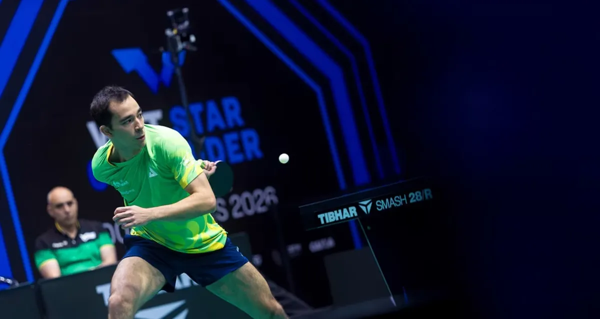 Hugo Calderano estreia com vitória no Europe Smash 2026, na Suécia