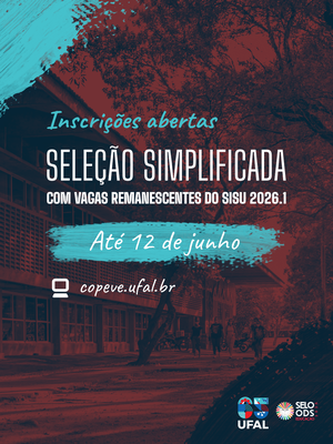 Ufal abre seleção simplificada com 59 vagas para segundo semestre