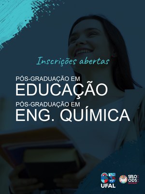 Pós-graduações em duas áreas estão com inscrições abertas em agosto na Ufal