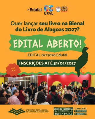 Edufal seleciona cem livros para lançamento na Bienal do Livro de Alagoas 2027