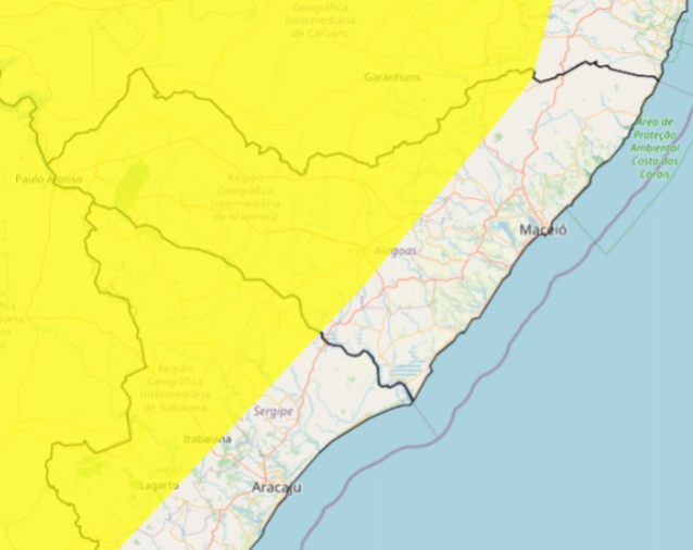 Inmet emite alerta de vendaval para municípios de AL; confira a lista