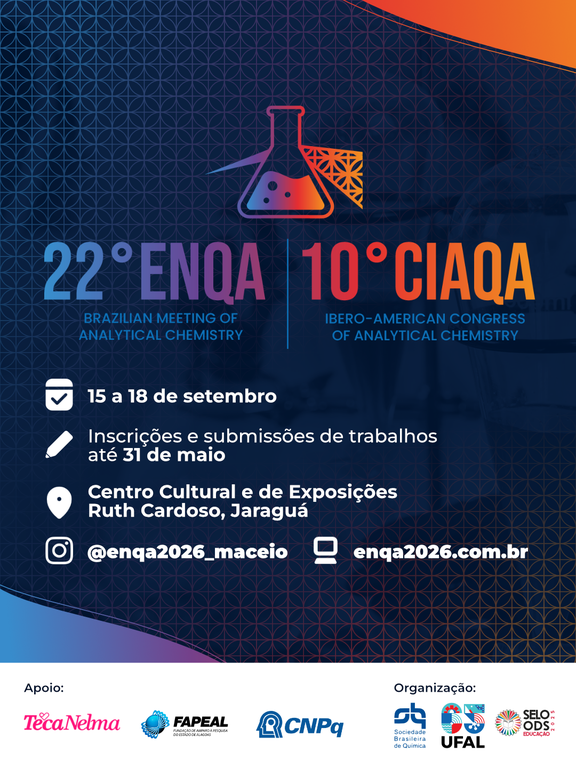 Maior evento de Química Analítica do país começa dia 15 em Maceió