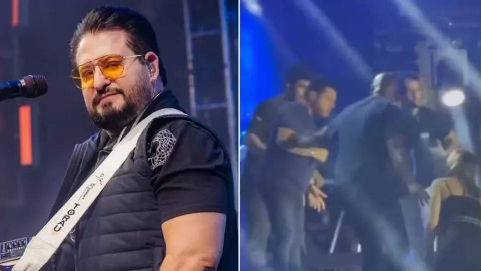 Cantor Marrone cai de palco, bate a cabeça e show é encerrado