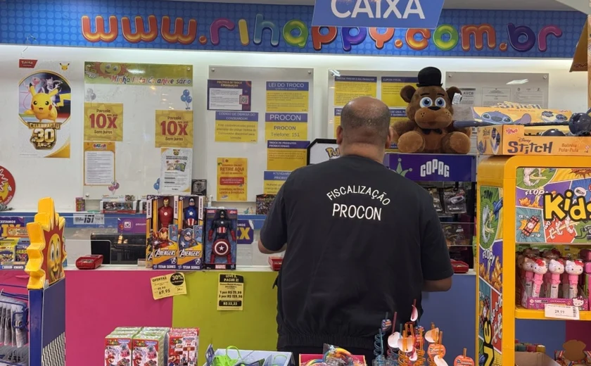 Procon Maceió fiscaliza lojas de brinquedos e parques recreativos