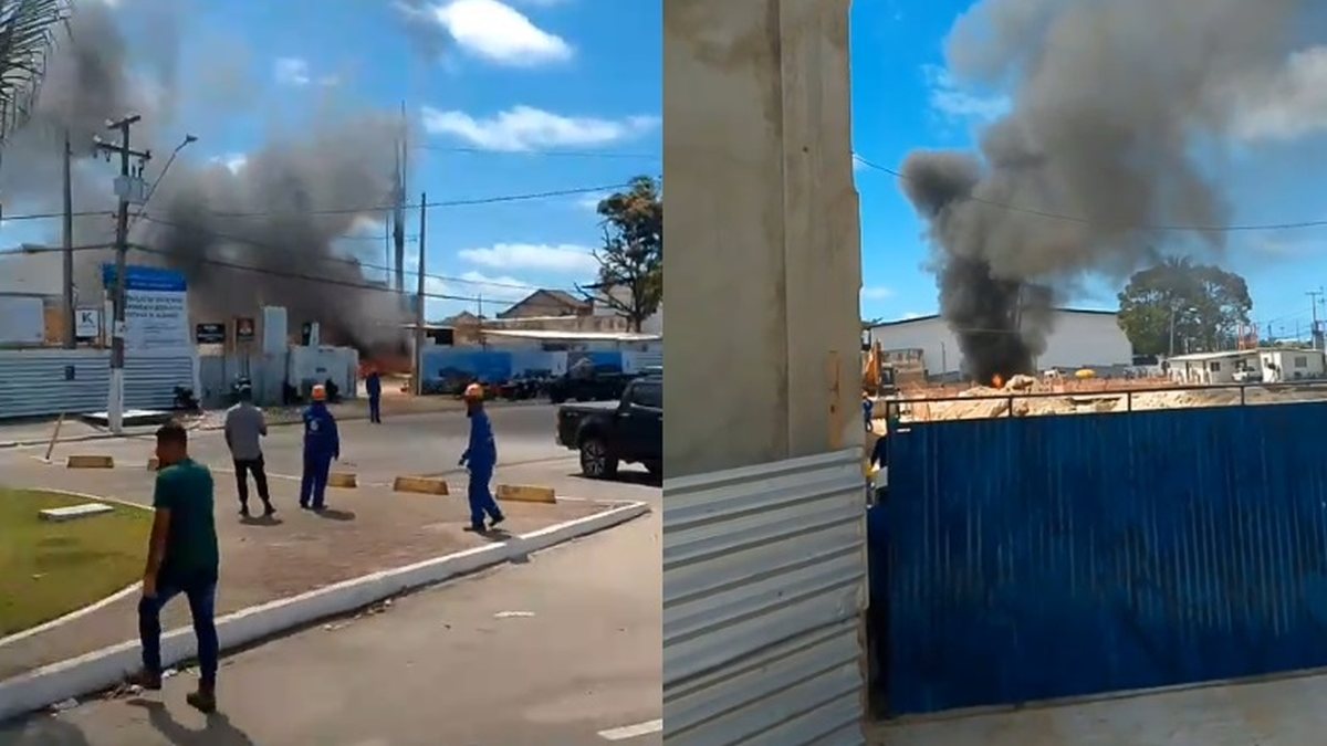 Fogo em máquina de obra assusta e mobiliza 11 bombeiros no Jaraguá