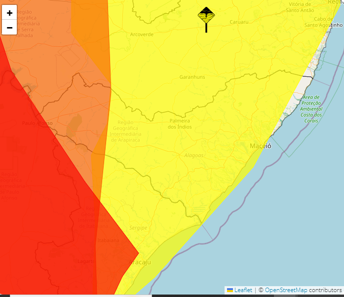Inmet mantém alerta de chuvas intensas até sexta-feira (06) em Alagoas; confira