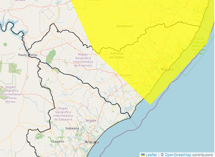 Inmet emite alerta de chuvas intensas para 65 municípios de Alagoas ate quinta-feira (7)