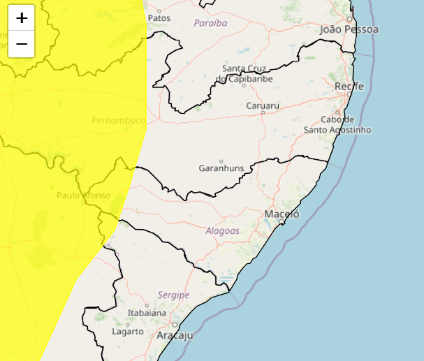 Inmet emite alerta de baixa umidade para municípios de AL; confira a lista