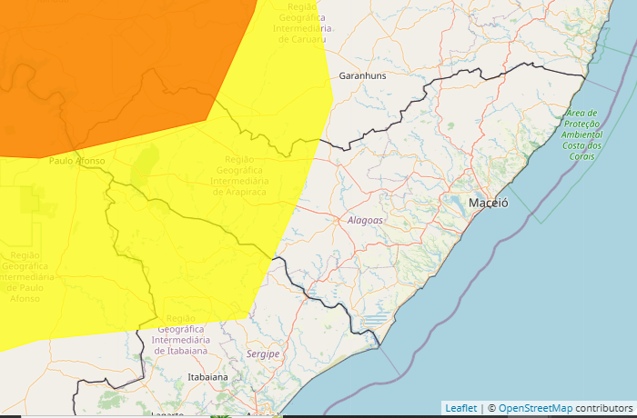 Inmet emite dois alertas de baixa umidade para 32 municípios de Alagoas; confira a lista