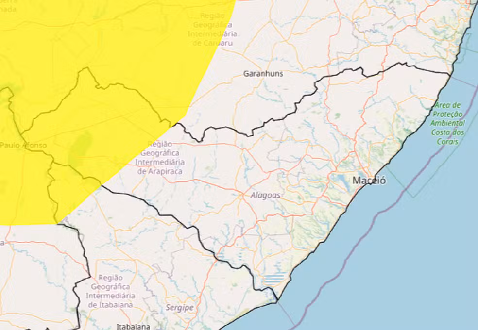 Inmet alerta para baixa umidade em 16 cidades de Alagoas até terça-feira