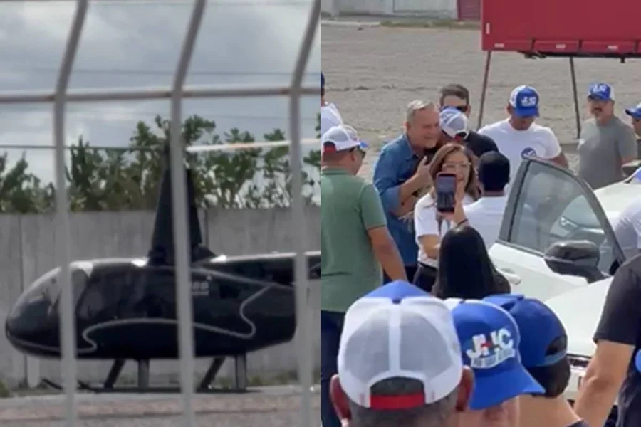 JHC é visto utilizando helicóptero de empresário citado em investigações