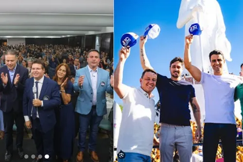 JHC reza diante de Padre Cícero; Renan Filho ora com evangélicos