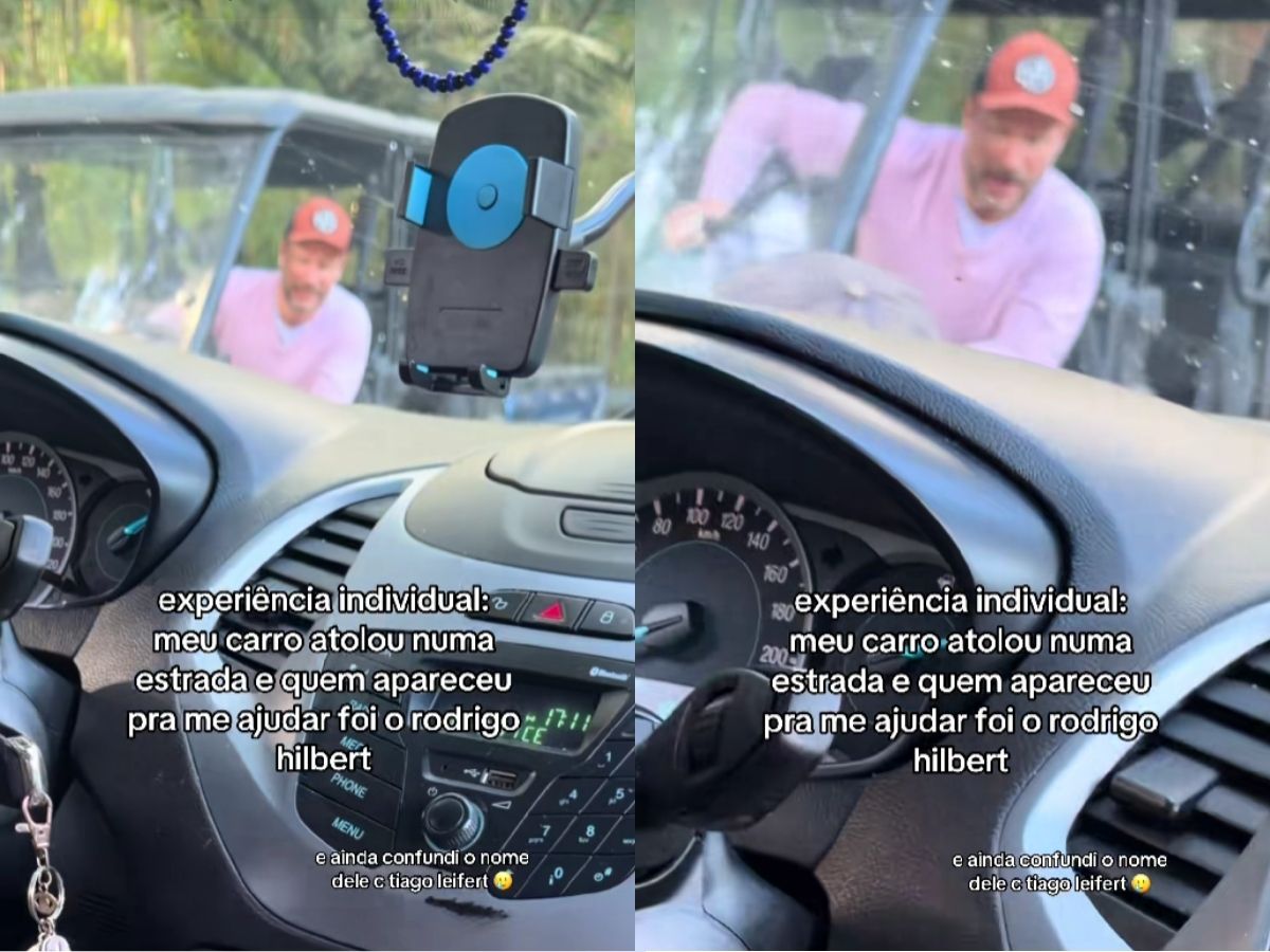 Rodrigo Hilbert ajuda jovem a desatolar carro e vídeo viraliza na web