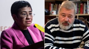 Nobel da Paz 2021 vai para os jornalistas Maria Ressa e Dmitry Muratov por defesa da liberdade de expressão