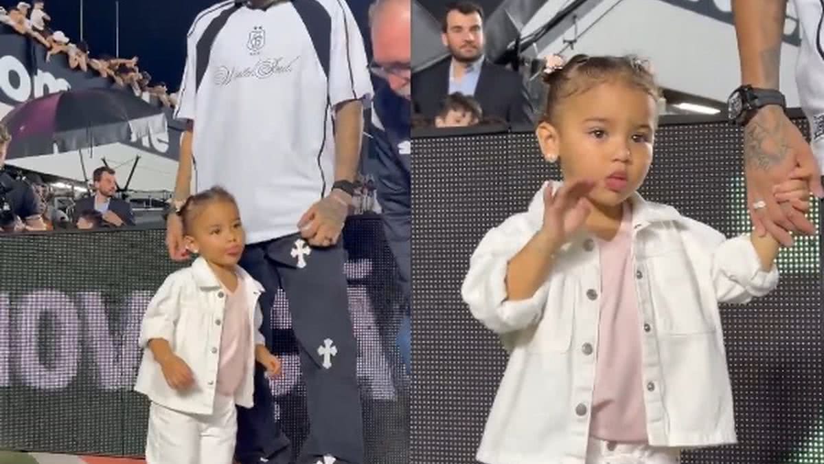 Neymar chora ao ver filha em apresentação de balé pela primeira vez
