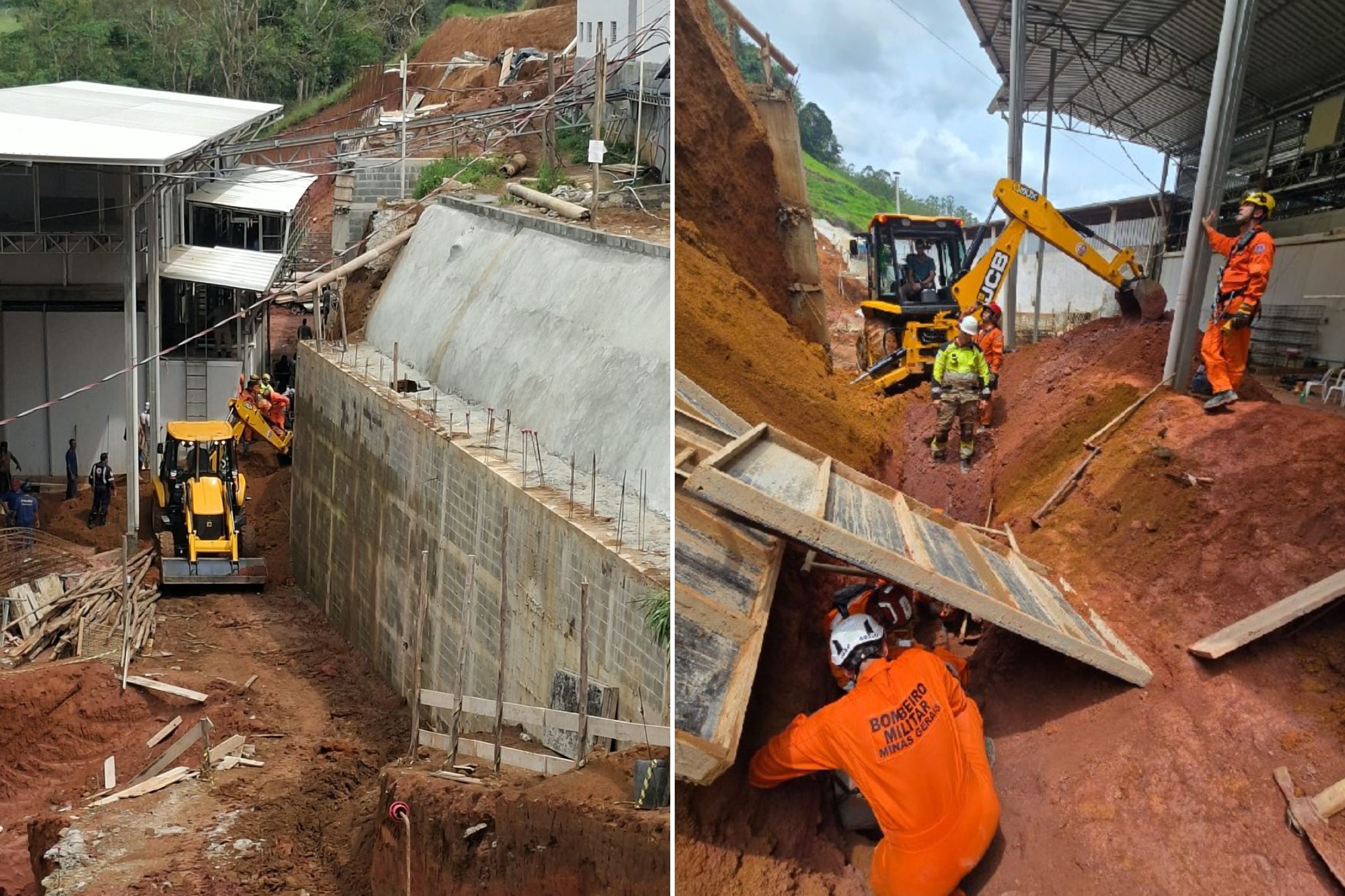Dois trabalhadores morrem soterrados durante obra de contenção em MG