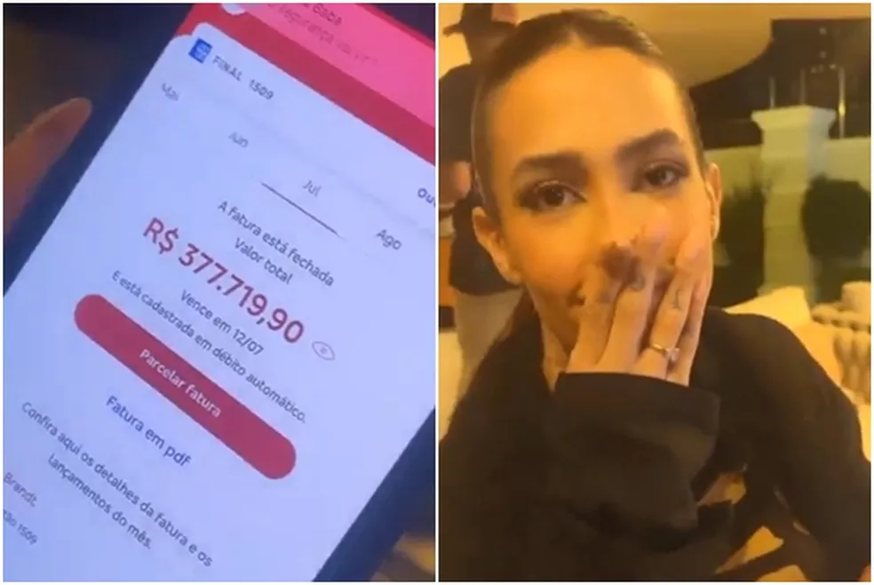 Gabi Brandt explica fatura de cartão de R$ 377 mil: 'não gasto isso todo mês'