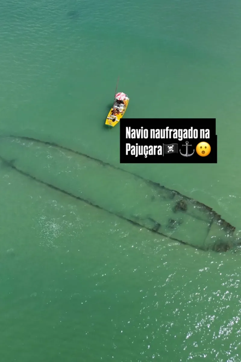 Naufrágio de 1961 chama atenção nas águas da Pajuçara