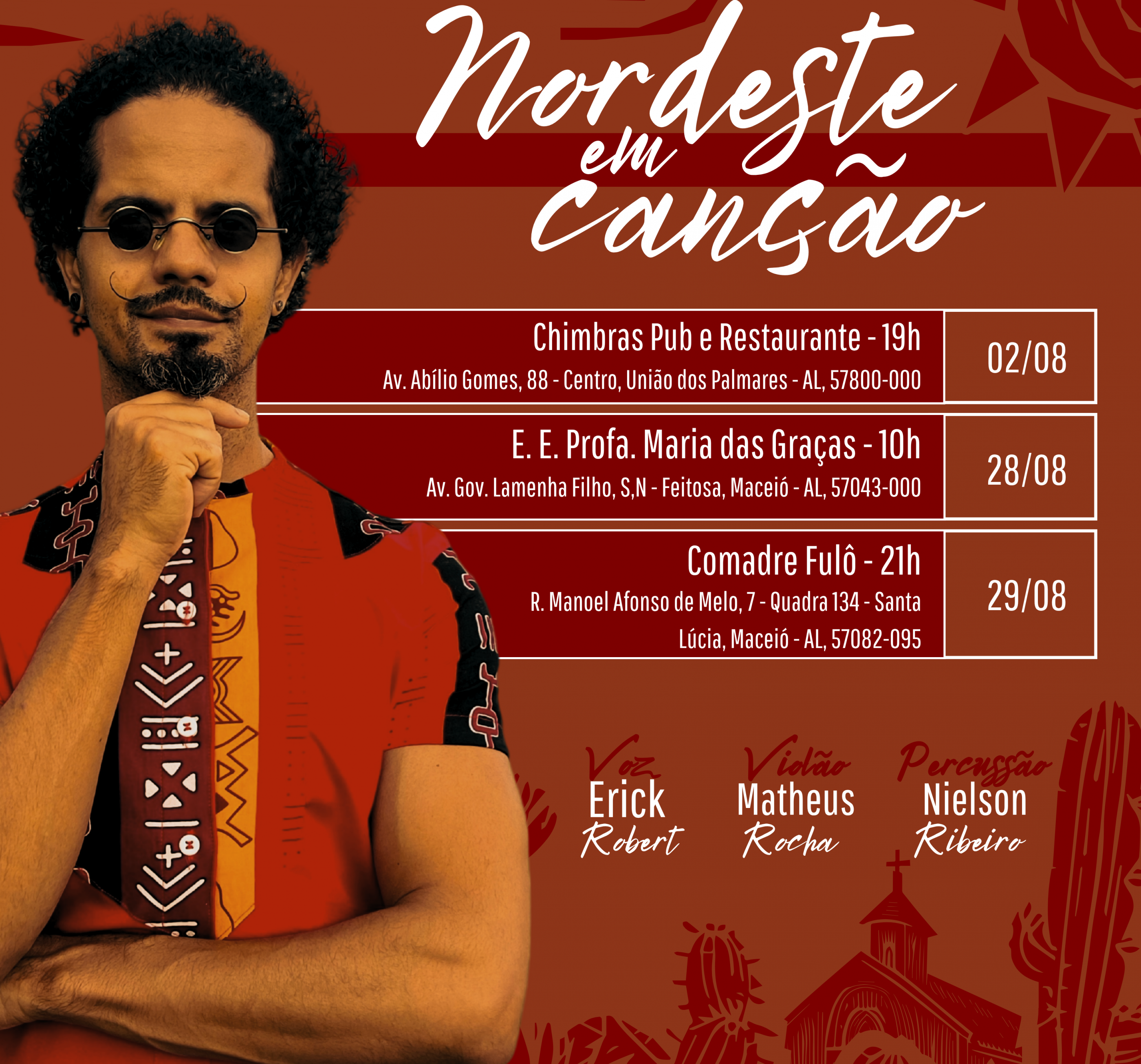 'Nordeste em Canção' celebra a poética da música regional em pocket shows gratuitos