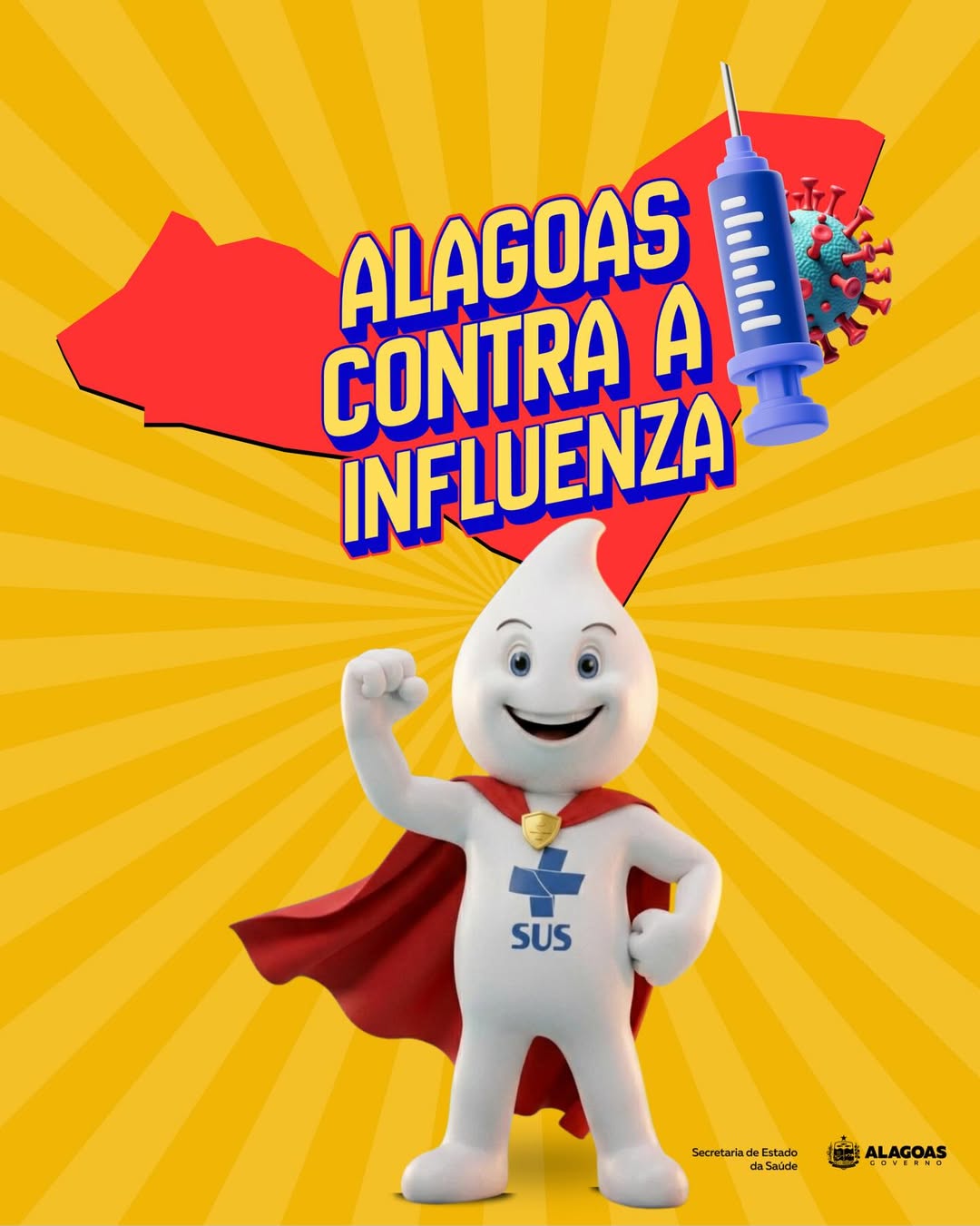 Alagoas realiza Dia D de vacinação contra gripe neste sábado (28)
