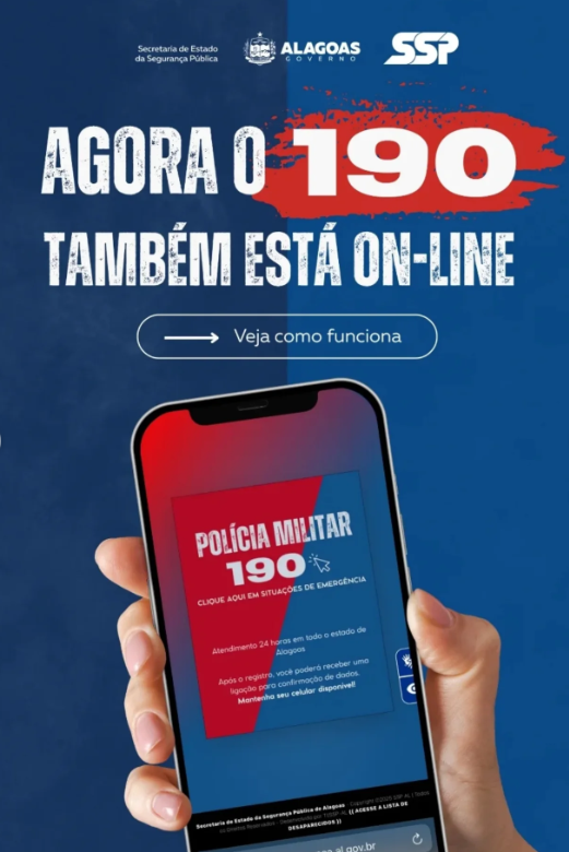 App 190 Alagoas ganha atualização com novos serviços de segurança