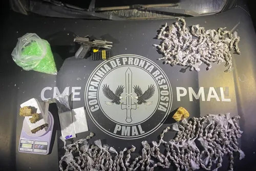 Homem é preso com pistola, crack e mais de 1 kg de maconha em AL