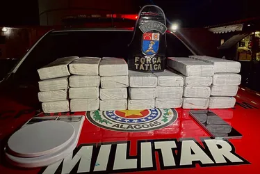 Denúncia anônima leva polícia a apreender quase 25 kg de maconha em Maceió