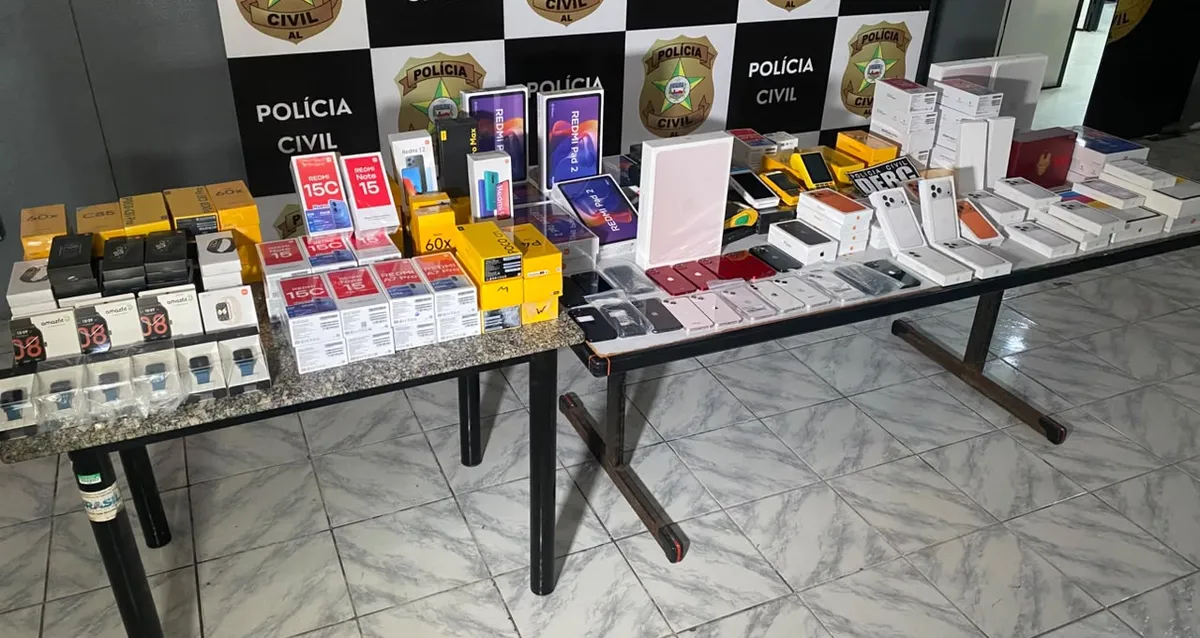 Polícia apreende R$ 500 mil em eletrônicos na Serraria em Maceió