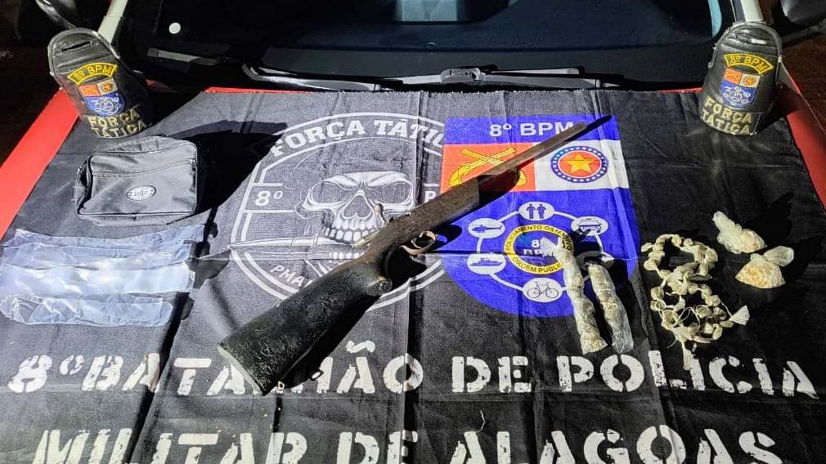Polícia apreende 32 armas e mais de 16 quilos de drogas em Alagoas