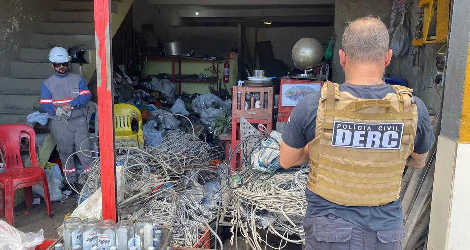 Operação prende donos de ferros-velhos em Maceió por receptação de fios furtados