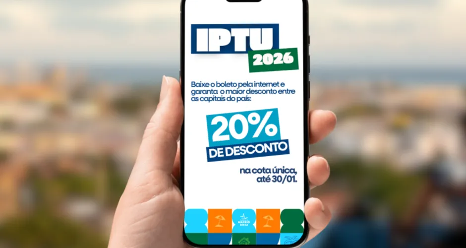 Prefeitura de Maceió concede desconto de até 20% no IPTU 2026