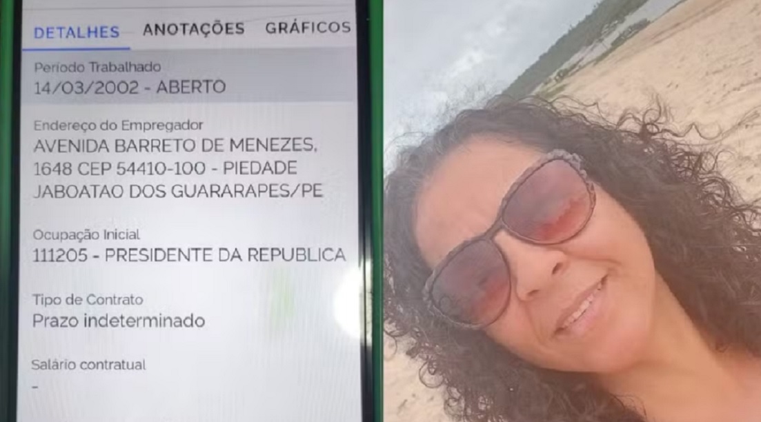 Moradora de Pernambuco descobre registro como “presidente da República” na Carteira de Trabalho