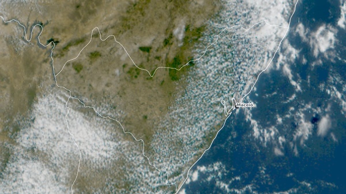 Outubro começa com tempo seco e calor de até 36ºC em Alagoas