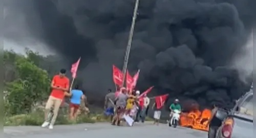 No Interior: Indígenas bloqueiam BR-101 em Alagoas