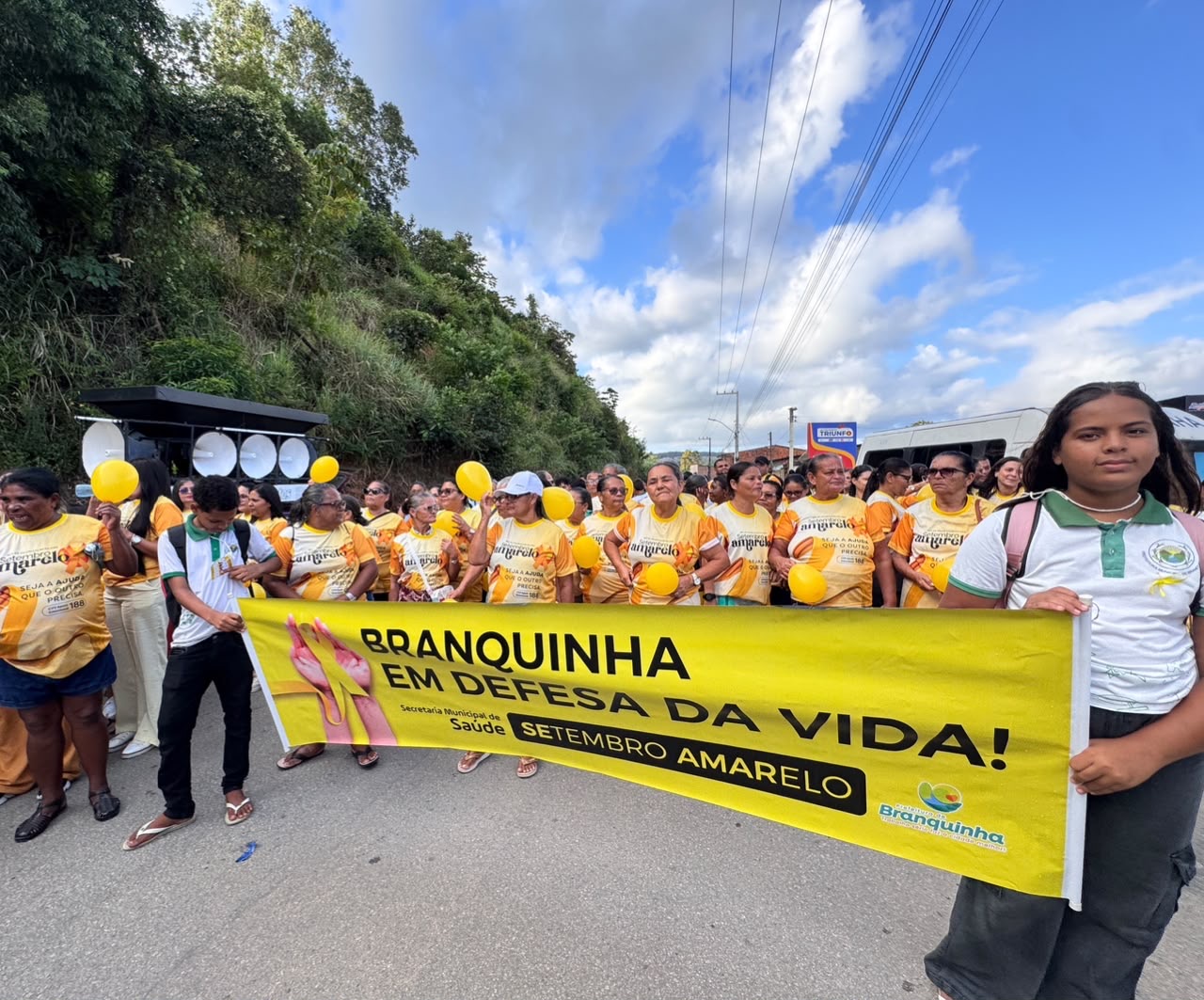 Branquinha mobiliza comunidade em caminhada do Setembro Amarelo